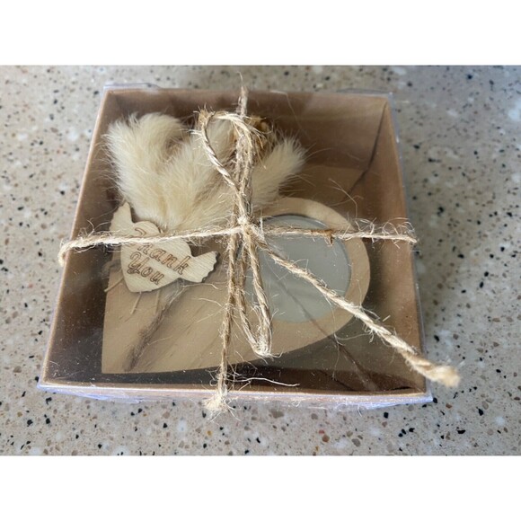 50 Thank You Votives Wooden Heart Rustic Wedding Party Shower Favors Gifts Decor - Picture 5 of 10